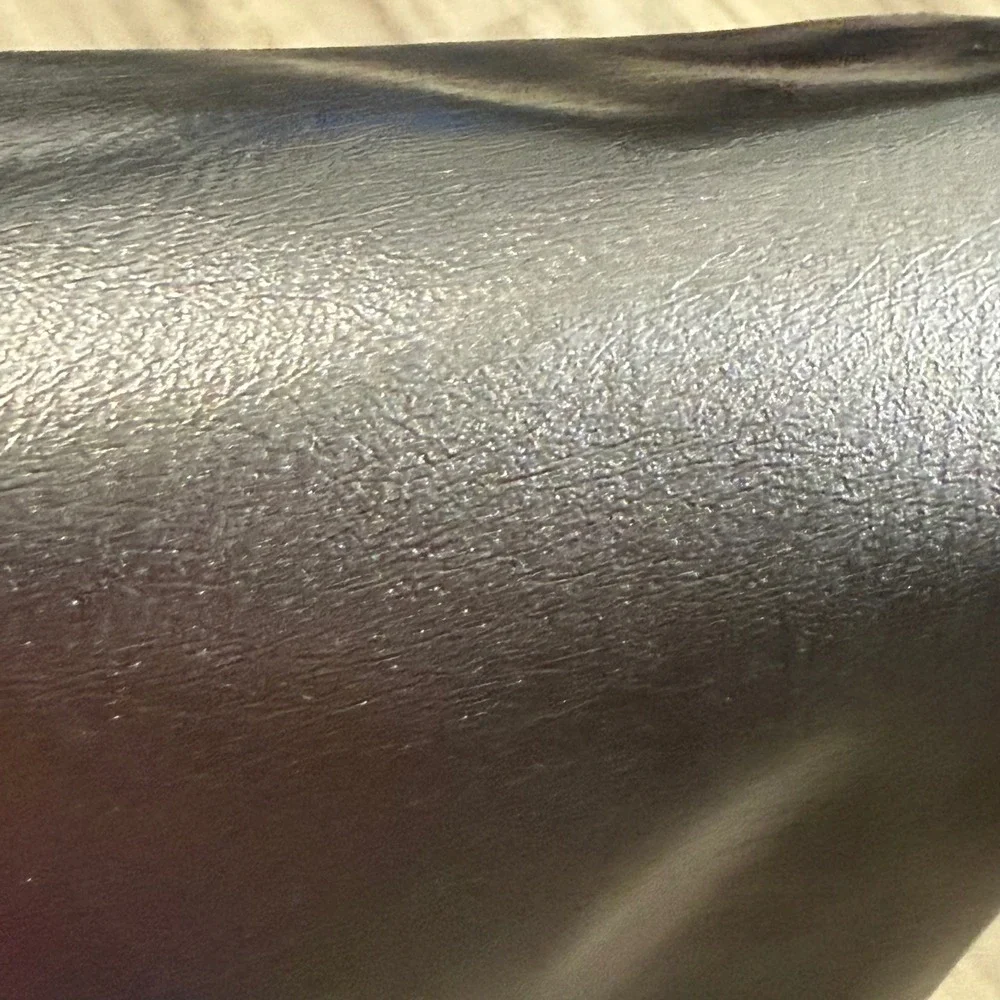 Muccute Gunmetal Metallic Over The Knee Square‎ Toe Block Heel Boots B111 7.5